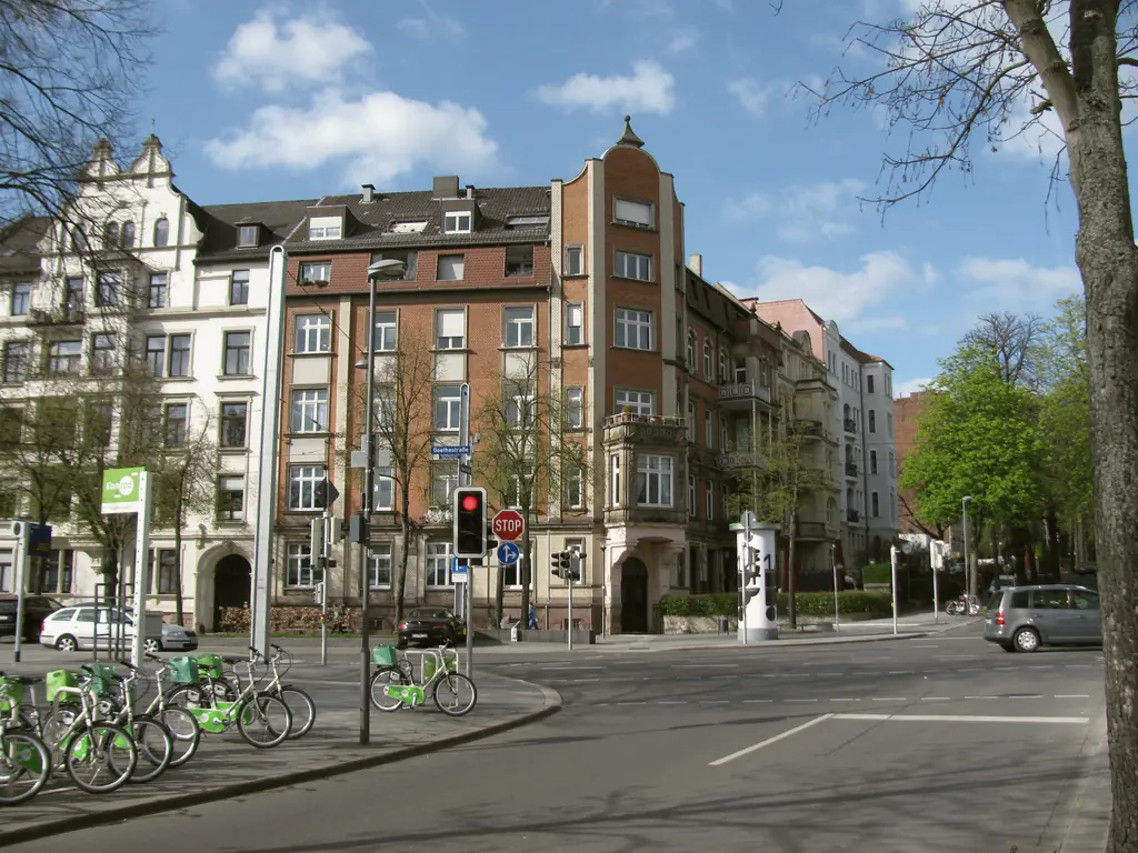 Gründerzeitliche Wohnhäuser an der Goethestraße im Vorderen Westen von Kassel.